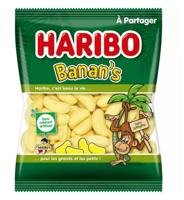 Banan's bonbons goût banane HARIBO 300gr