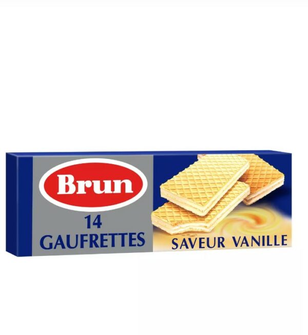 Gaufrettes saveur vanille BRUN 146gr