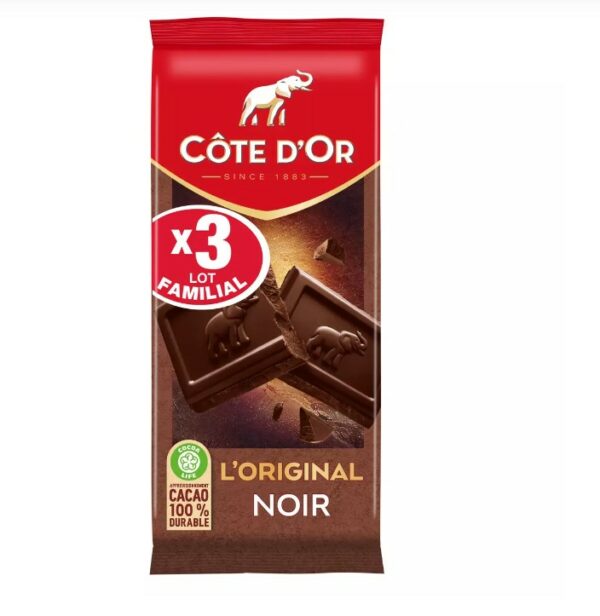 L'Original tablette de chocolat noir COTE D'OR  3x100gr