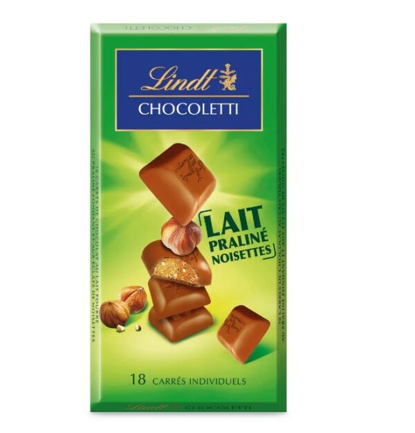 Chocoletti carré de chocolat au lait praliné noisettes LINDT