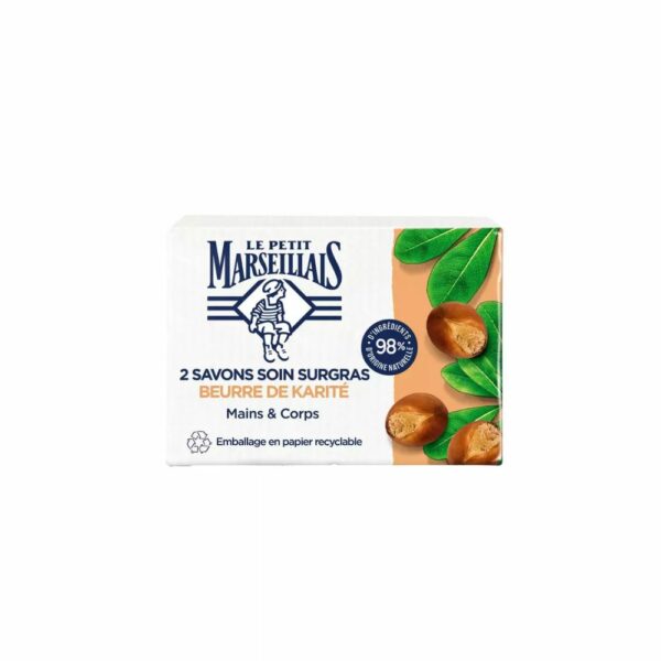 Savon Soin Surgras au Beurre de Karité LE PETIT MARSEILLAIS 2x100g