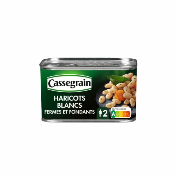 Haricots blancs préparés fermes et fondants CASSEGRAIN 400gr