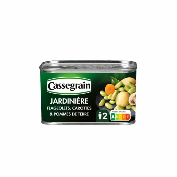 Jardinière de flageolets, carottes et pommes de terre CASSEGRAIN 380gr