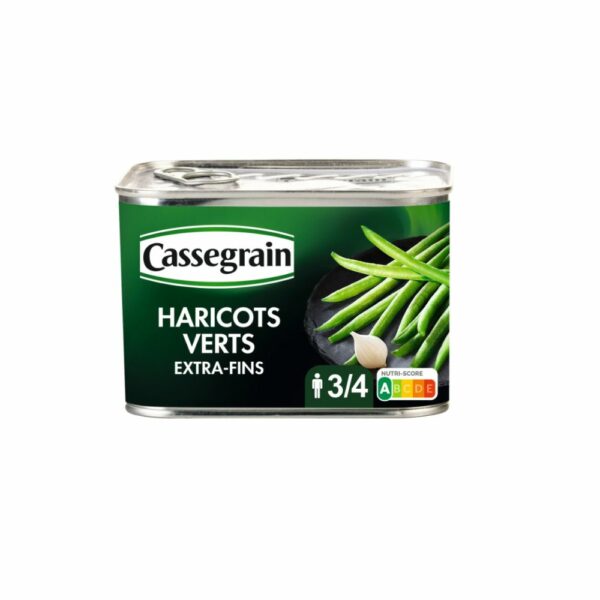 Haricots verts extra-fins cueillis main CASSEGRAIN 380gr