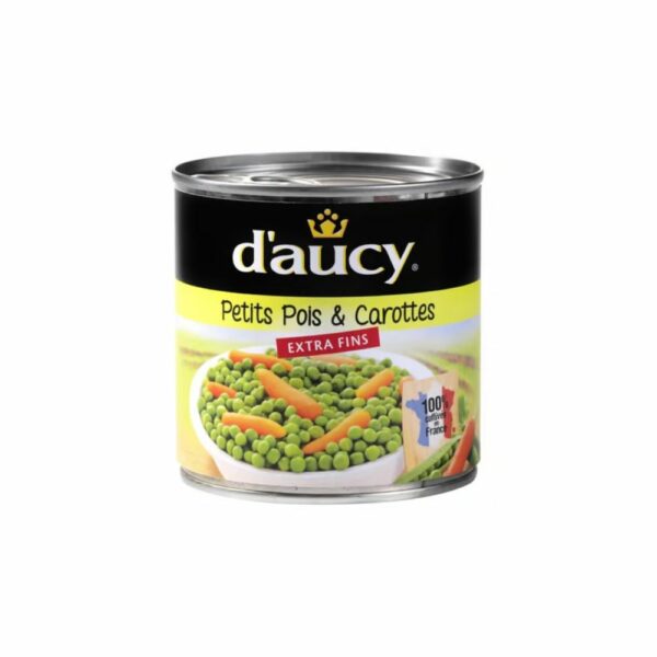 Pois extra fins carottes 1/2 D'aucy 400g