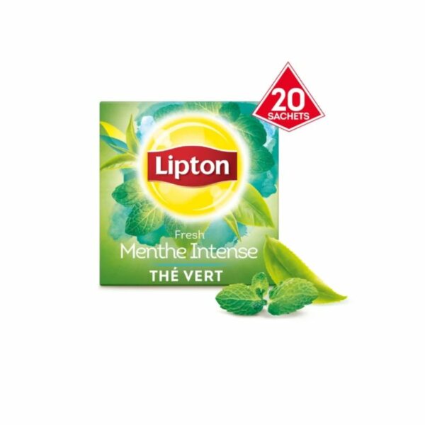 Thé vert menthe intense LIPTON 20 sachets