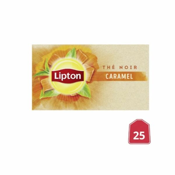 Thé noir caramel LIPTON 25 sachets