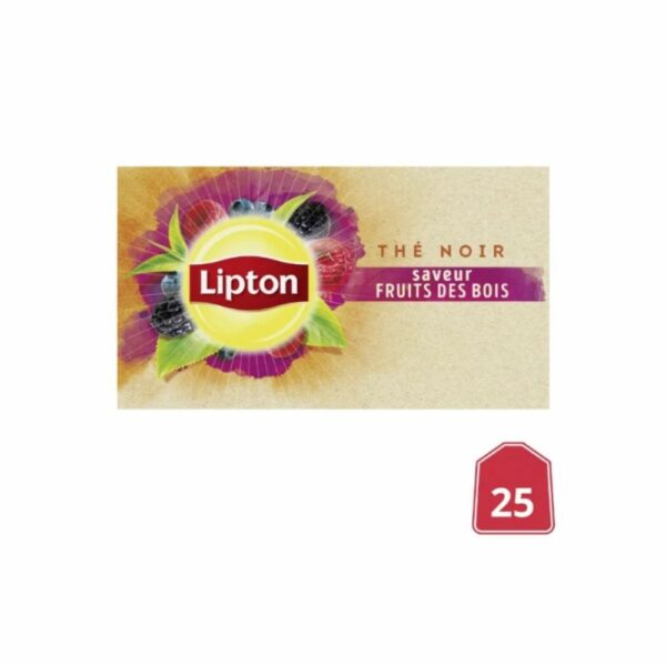 Thé Noir Saveur fruits des bois LIPTON 25 sachets