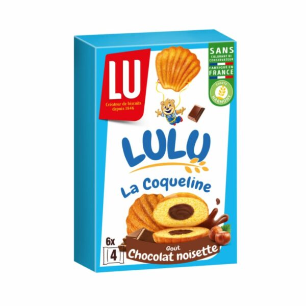 Gâteaux fourrés au chocolat noisette La Coqueline Lulu LU