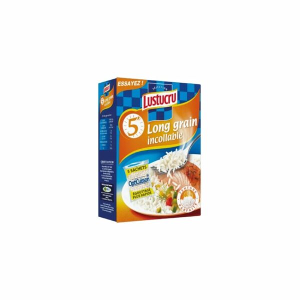 Riz long incollable 5min LUSTUCRU SELECTION 5 sachets