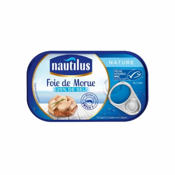 Foie de morue nature NAUTILUS 120g