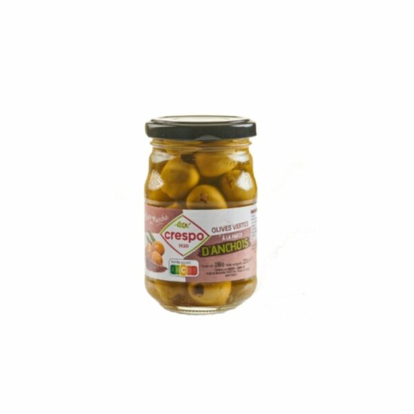 Olives vertes à la farce d'anchois CRESPO 120 gr