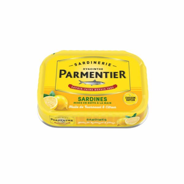 Sardines à huile de tournesol & citron PARMENTIER 135g