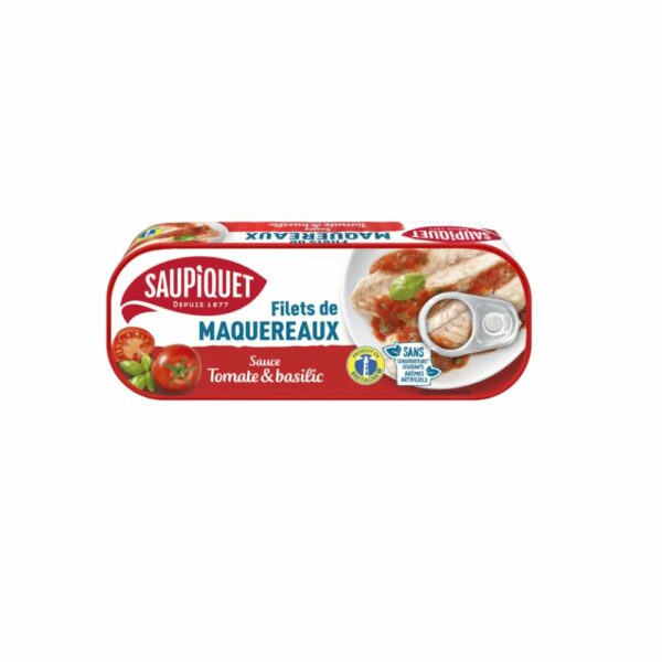 Filets de maquereaux tomate & basilic SAUPIQUET 169 g