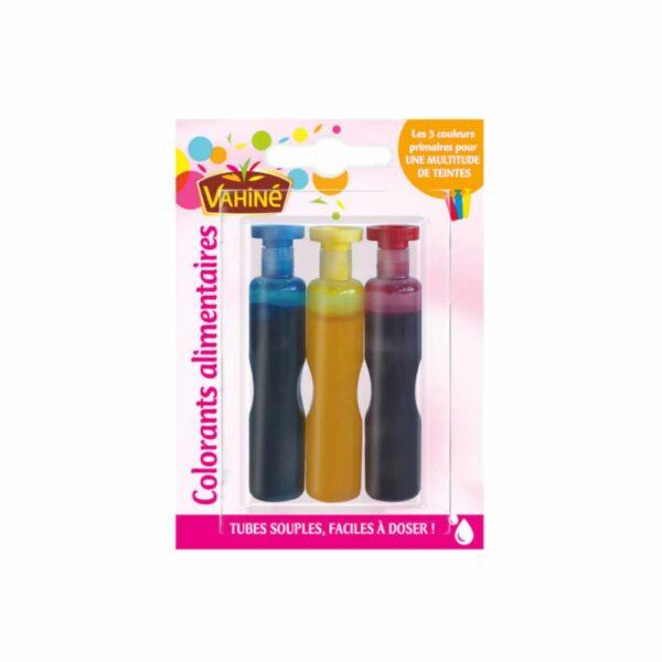 Colorants alimentaires 3x6ml Vahiné