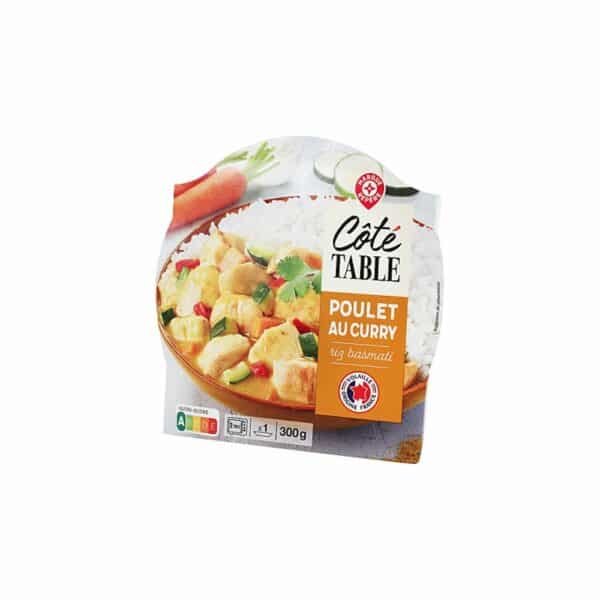 Emincé poulet curry riz COTE TABLE 300G