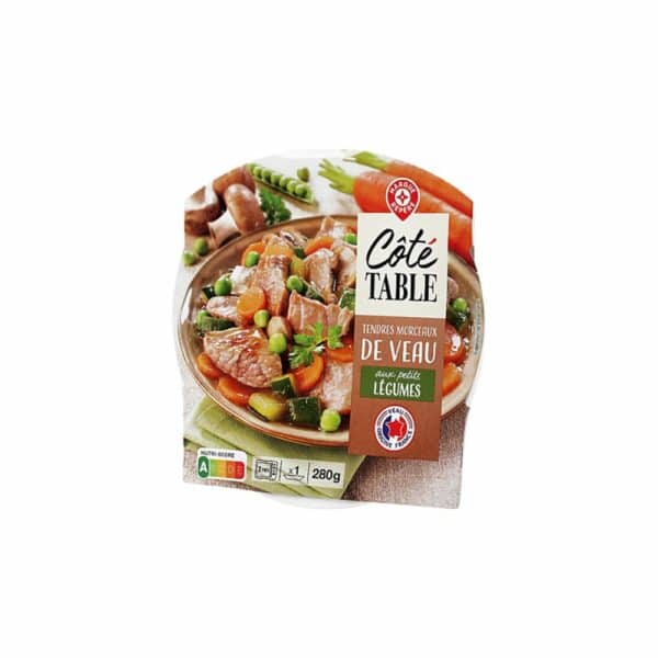 Veau aux petits légumes barquette COTE TABLE 280G