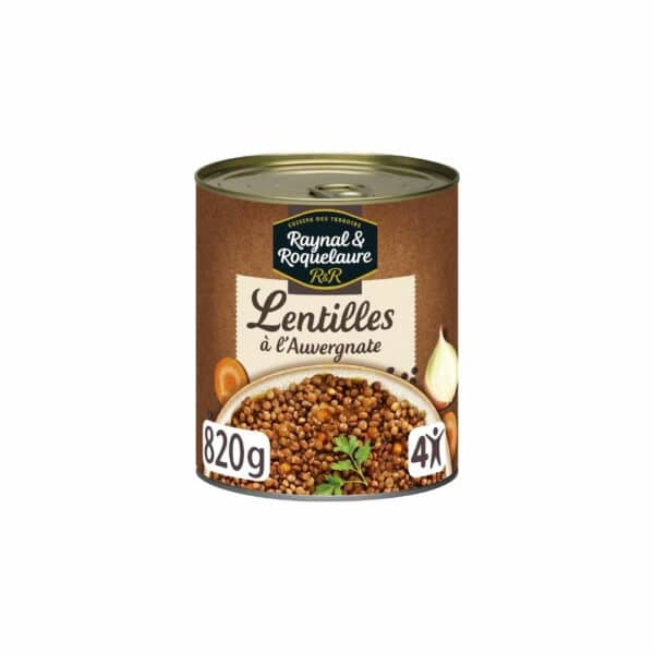 Plat familial Lentilles cuisinées RAYNAL ET ROQUELAURE 820g