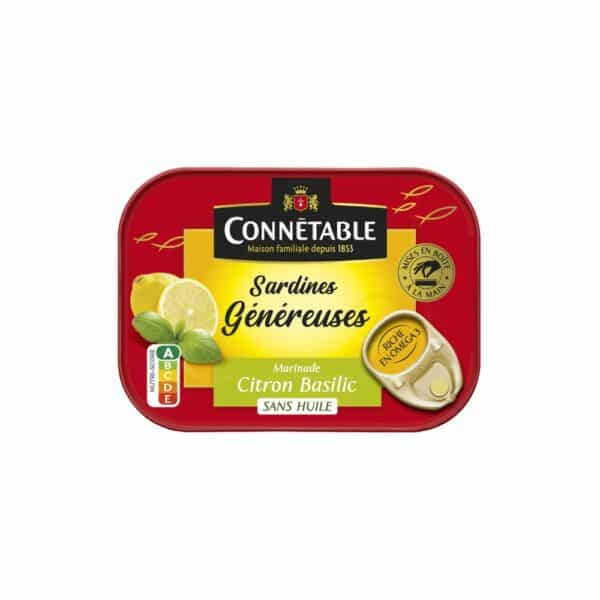 Sardines citron-basilic CONNETABLE 140g