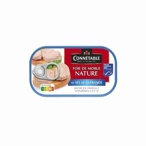 Foie de morue nature au sel de Guérande CONNETABLE 121g