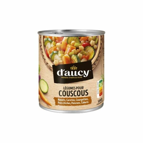 Légumes cuisinés pour couscous D'AUCY 800g