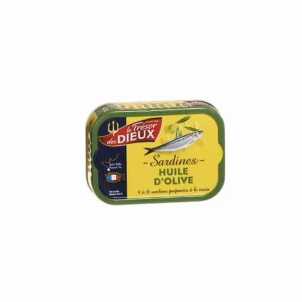 Sardines à l'huile d'olive LE TRESOR DES DIEUX 115g