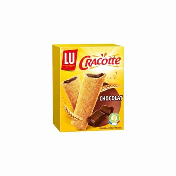 Biscottes fourrées au chocolat Cracotte LU 200g