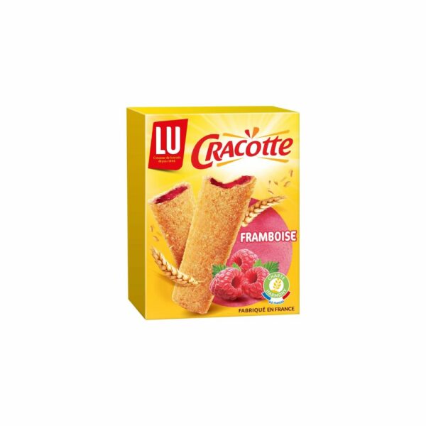 Biscottes fourrées à la framboise Cracotte LU 200g