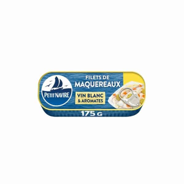 Filets de maquereaux vin blanc citron/romarin PETIT NAVIRE 175g