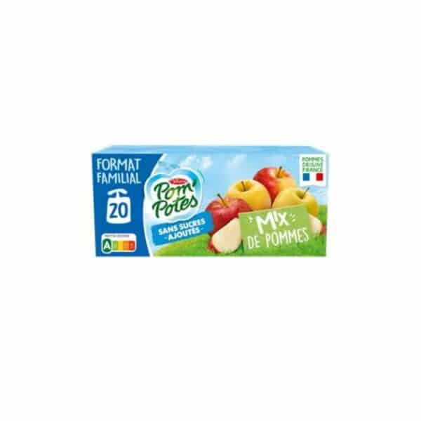 Compotes pomme Mix de Pommes POM'POTES x20 gourdes