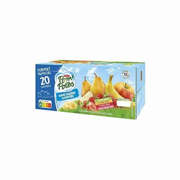 Compotes pomme Multivariétés POM'POTES x20 gourdes