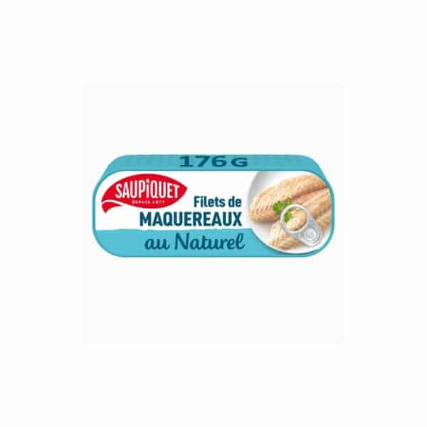 Filets de maquereaux au naturel SAUPIQUET 120g