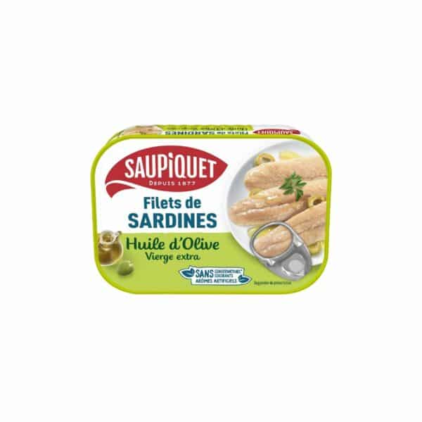 Filets de sardines huile d'olive SAUPIQUET 100g