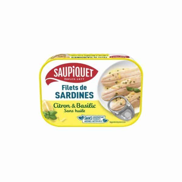 Filets de sardines citron-basilic SAUPIQUET 100g