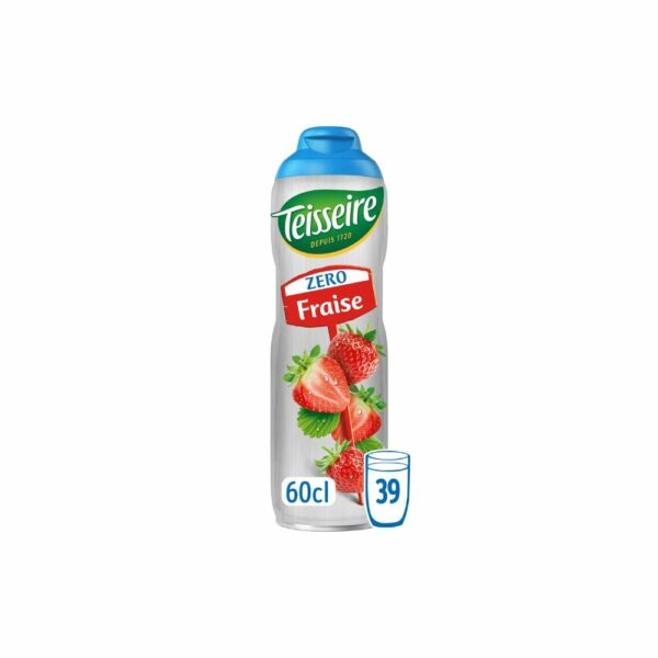 Sirop Fraise Zéro Sucre TEISSEIRE 60cL