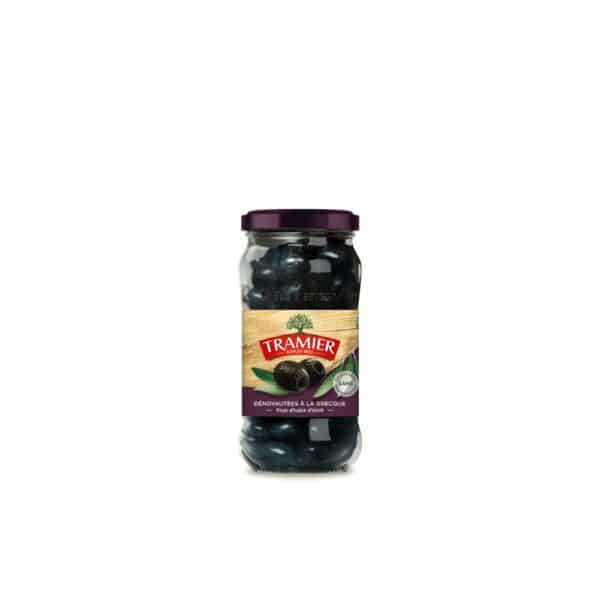 Olives Noires à la Grecque Dénoyautées TRAMIER 220g