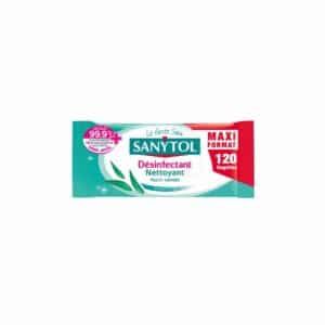 Lingettes Désinfectantes Multi-Usages Eucalyptus X120 SANYTOL