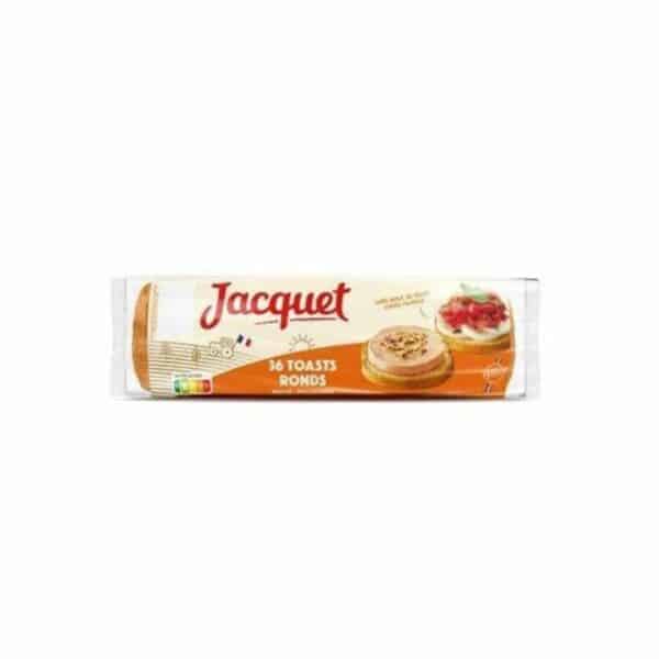 Toasts ronds briochés pour foie gras JACQUET 250g