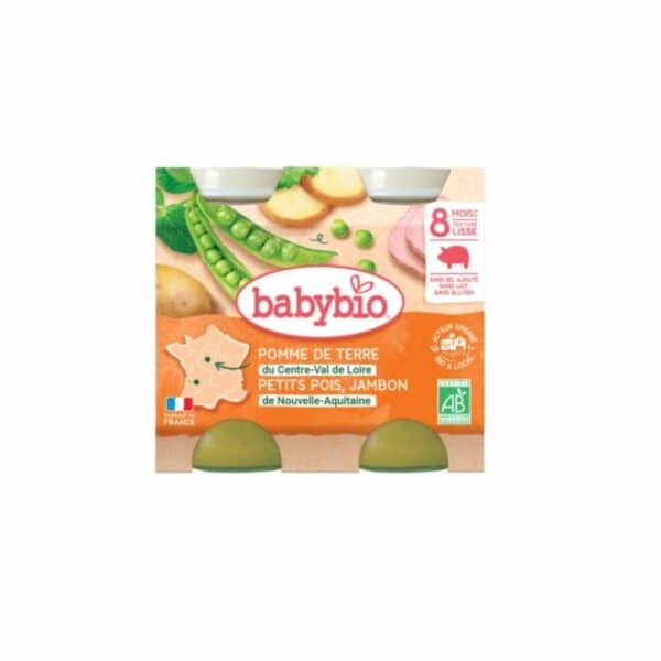 Babybio Petits pots Bio Légumes jambon - 8mois 2x200g
