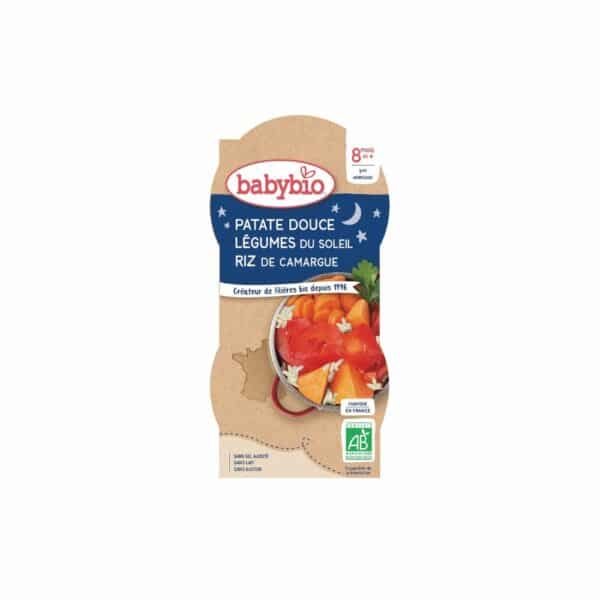 Babybio Plat bébé du soir dès 8 mois Légumes du soleil- 2x200g