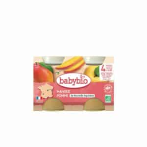 Babybio Compotes Pomme Mangue Dès 4 Mois 2x130g