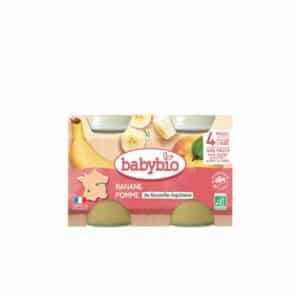 Babybio Petits Pots Banane Pomme d'Aquitaine Dès 4 Mois 2x130g
