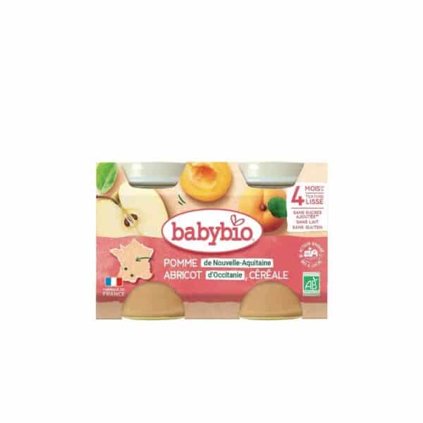 Babybio Petit pot dessert pomme abricot bio dès 4mois 2x130g