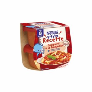 Petits pots bébé P'TITE RECETTE Spaghetti bolognaise 8m -2x200g
