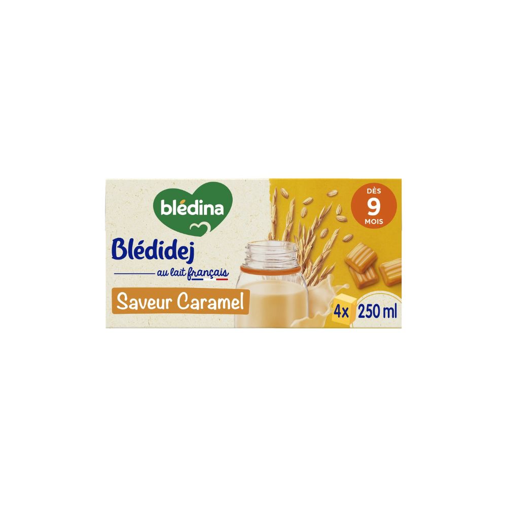 Lait céréales Blédidej 9 mois Caramel - 4x250ml