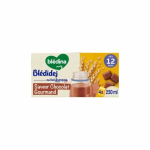 Lait céréales Blédidej 12 mois Chocolat - 4x250ml