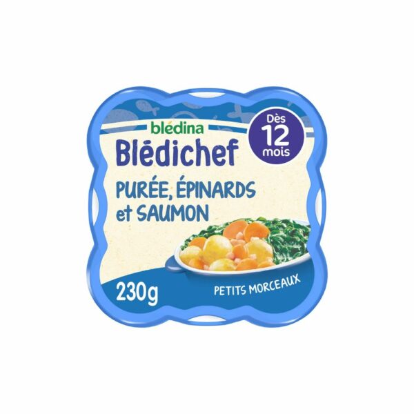 Repas bébé Blédichef 12 mois Purée épinards saumon - 230g