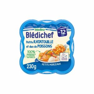 Repas bébé Blédichef 12 mois Ratatouille duo poissons - 230g