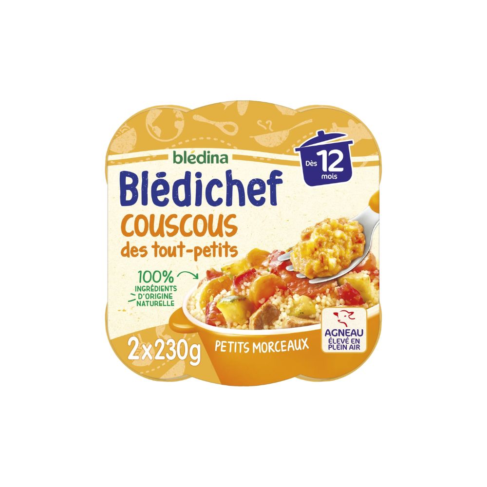 Repas bébé Blédichef 12 mois Couscous - 2x230g