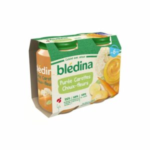 Petit pot bébé Bledina 6 mois purée Carottes Choux fleurs-2x200g